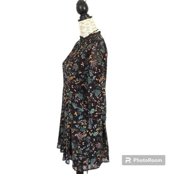 ✨Floral Mockneck High Neck Prairie Midi Dress Lauren Conrad✨ - Picture 3 of 7